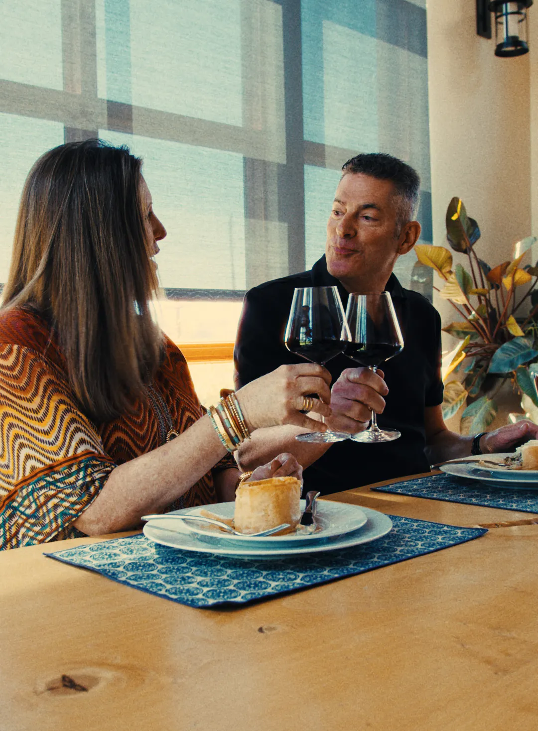 James and Colleen toasting